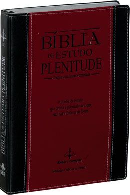 Bíblia de Estudo Plenitude Capa em vinil, duotone preta e